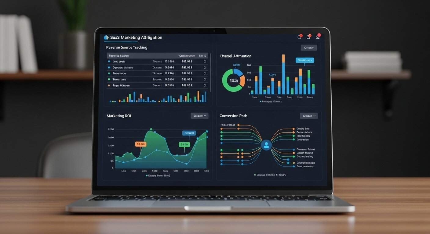 AI coaching marketing attribution tools dashboard showing revenue source tracking and conversion paths