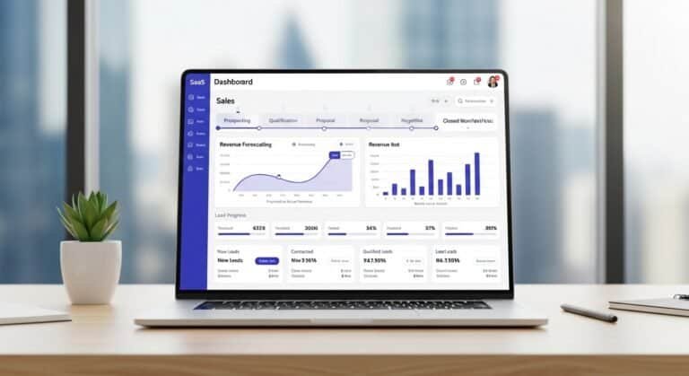 AI sales pipeline tracking software for consultants dashboard showing deal stages and revenue forecasting