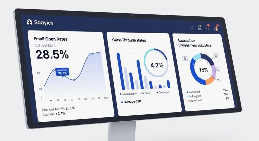 ai email nurture automation for coaches analyzing email engagement metrics