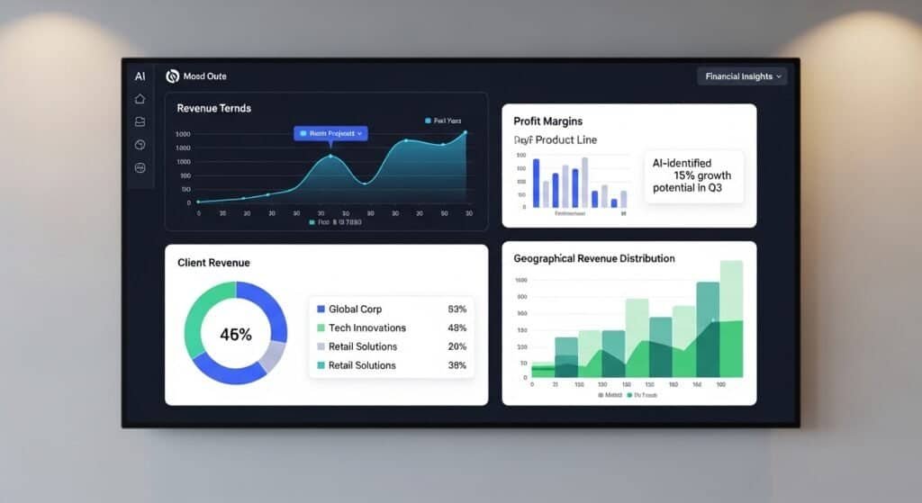 ai coaching revenue tracking software financial analytics dashboard tracking client revenue and income trends