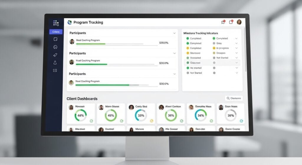ai online program management software tracking client progress across coaching programs