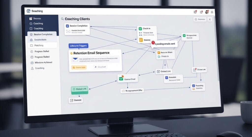 ai email nurture automation for coaches running automated retention email sequences