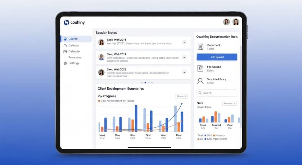 ai client progress tracking software for coaches recording coaching session documentation