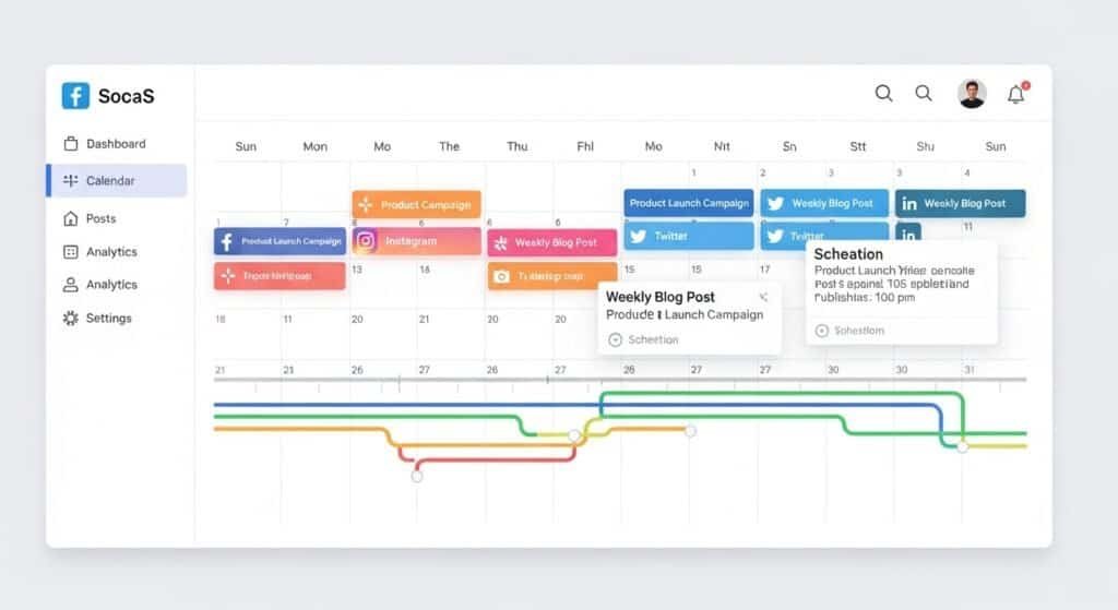 Example of scheduling content across multiple days using AI tools