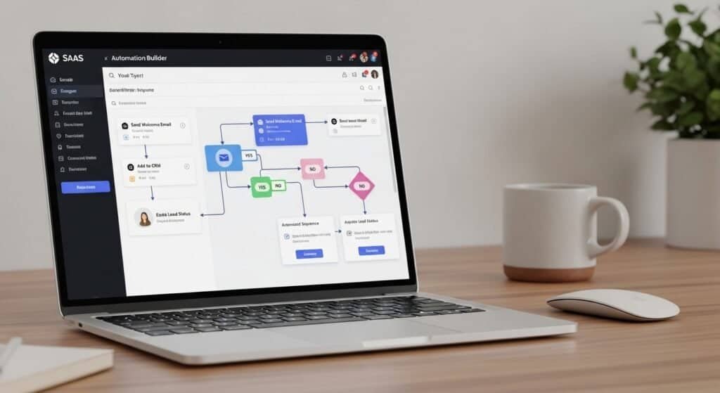 ConvertKit automation workflow builder showing email triggers and automated campaign sequences