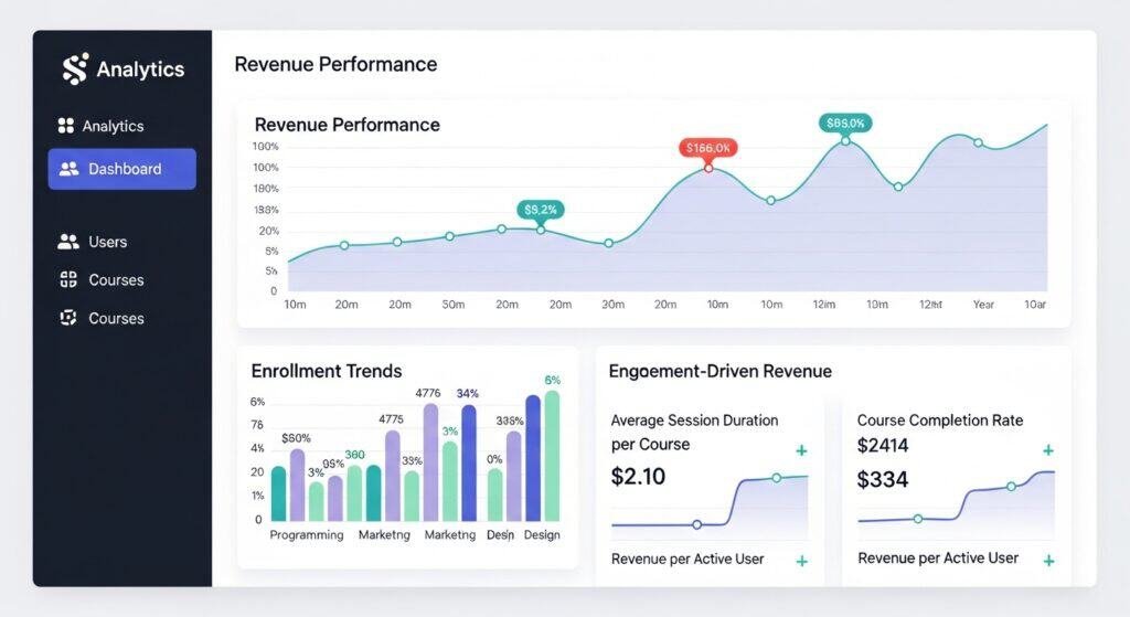 ai digital course analytics software tracking course revenue performance