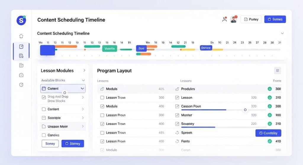 ai online program management software organizing structured curriculum modules