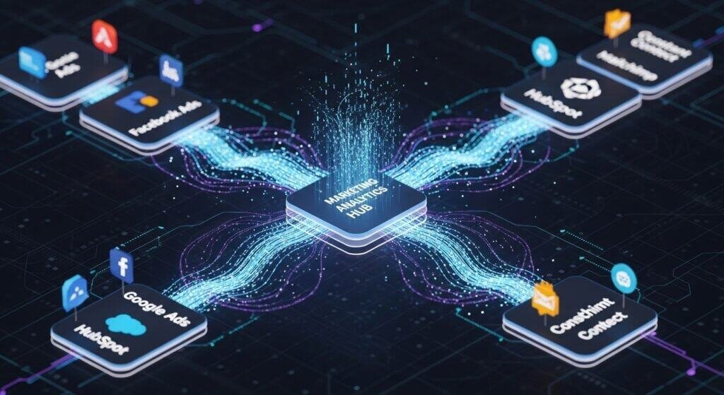 Marketing analytics software integrated with ad platforms and funnel systems