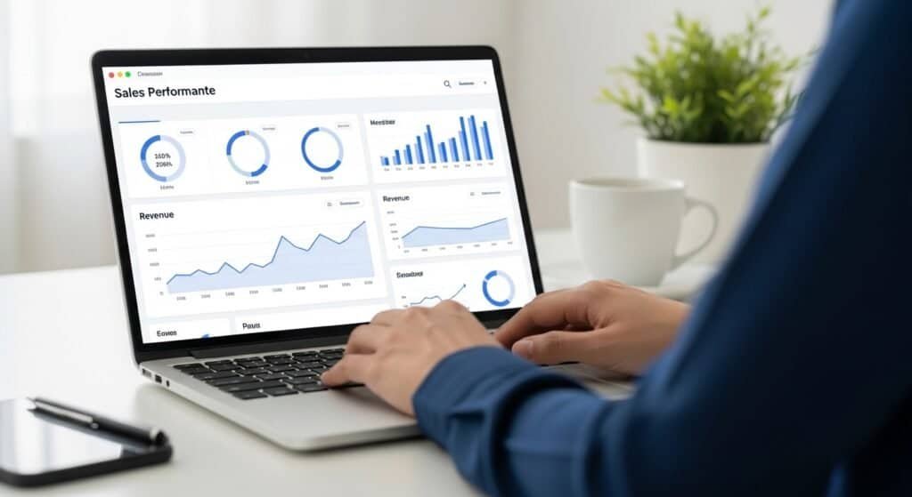Solo consultant tracking deals and revenue performance on analytics dashboard