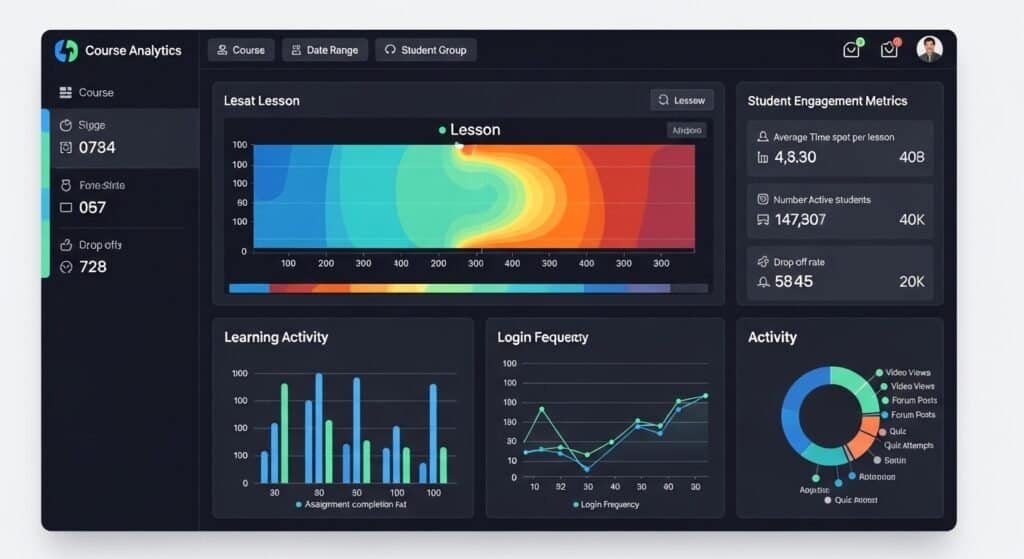 ai digital course analytics software measuring student engagement across lessons