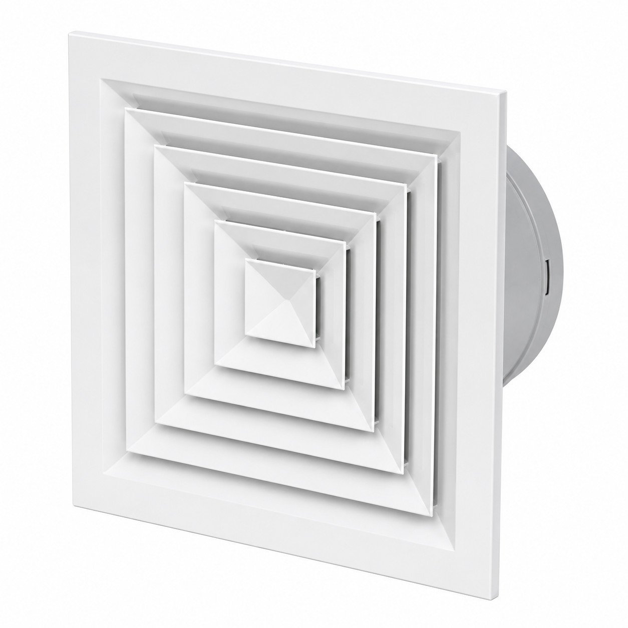 Diffuseur carré 4 directions blanc pour soufflage plafonnier