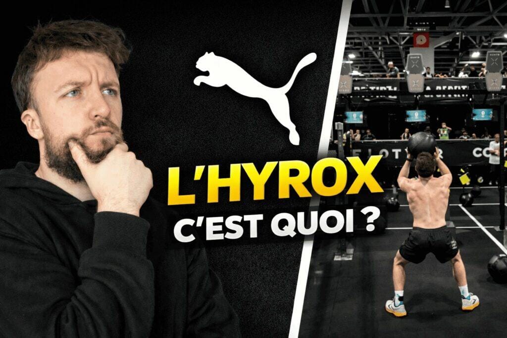 Alexy Valory expliquant l'Hyrox avec athlète faisant des Wall Balls en compétition - Guide complet