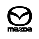 Mazda logo on a vehicle at Aliso Viejo auto repair shop.
