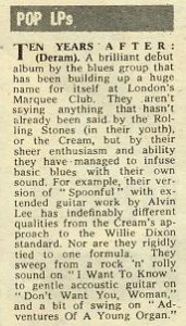 Melody Maker Pop LPs Nov 1967 Article