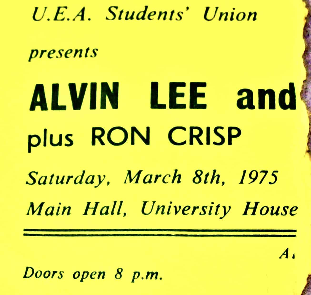 Alvin Lee Gigography