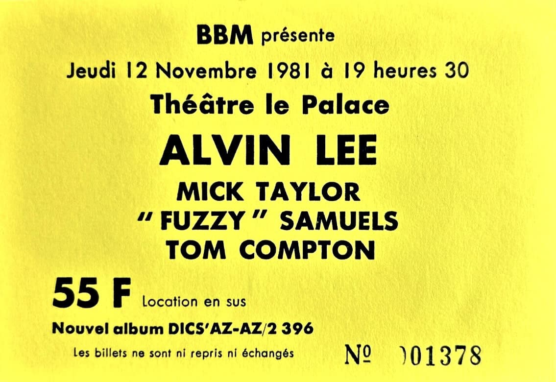 Alvin Lee Gigography