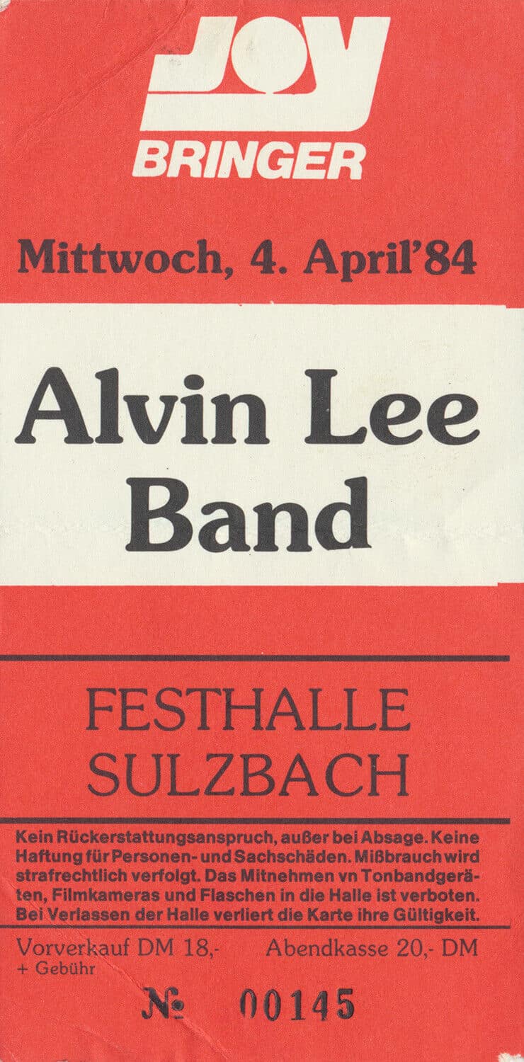 Alvin Lee Gigography