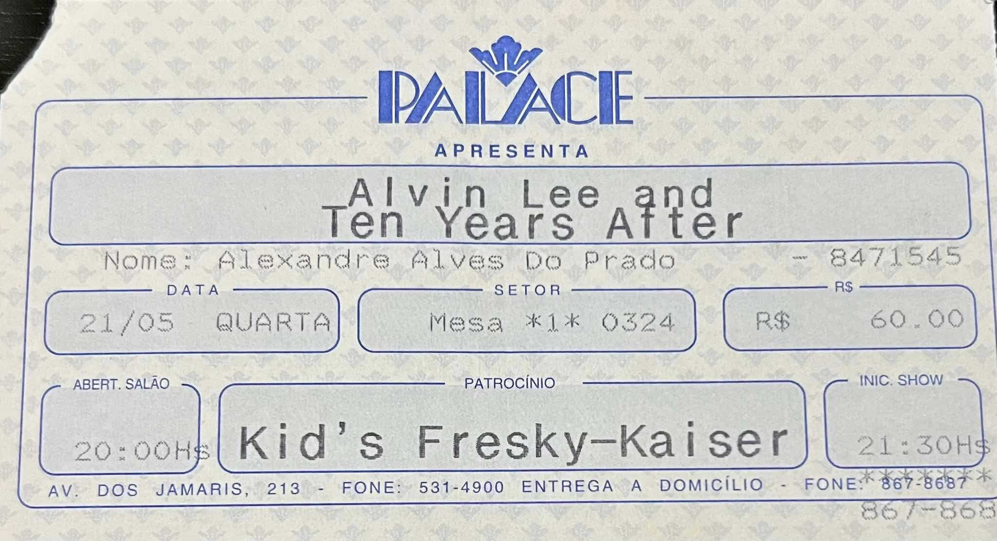 Alvin Lee Gigography