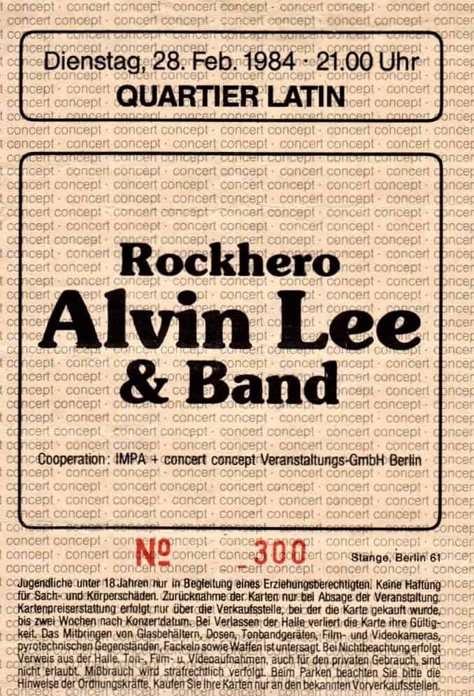 Alvin Lee Gigography