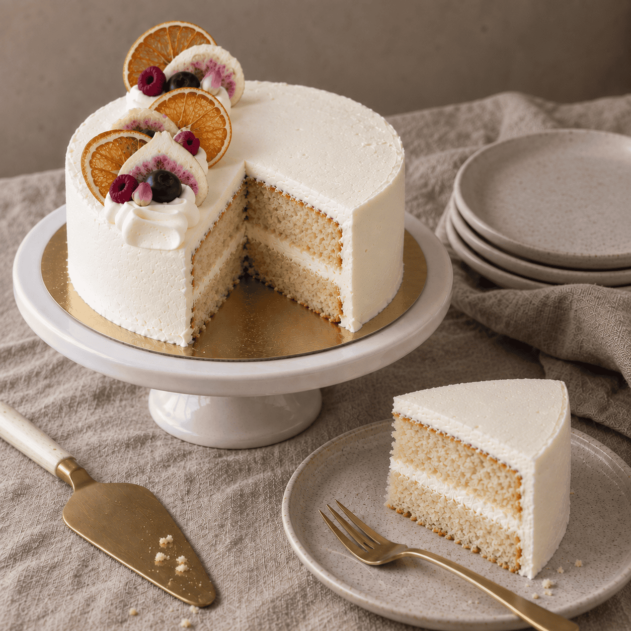 Vegan & glutenvrije fruit & floral taart - Afbeelding 3