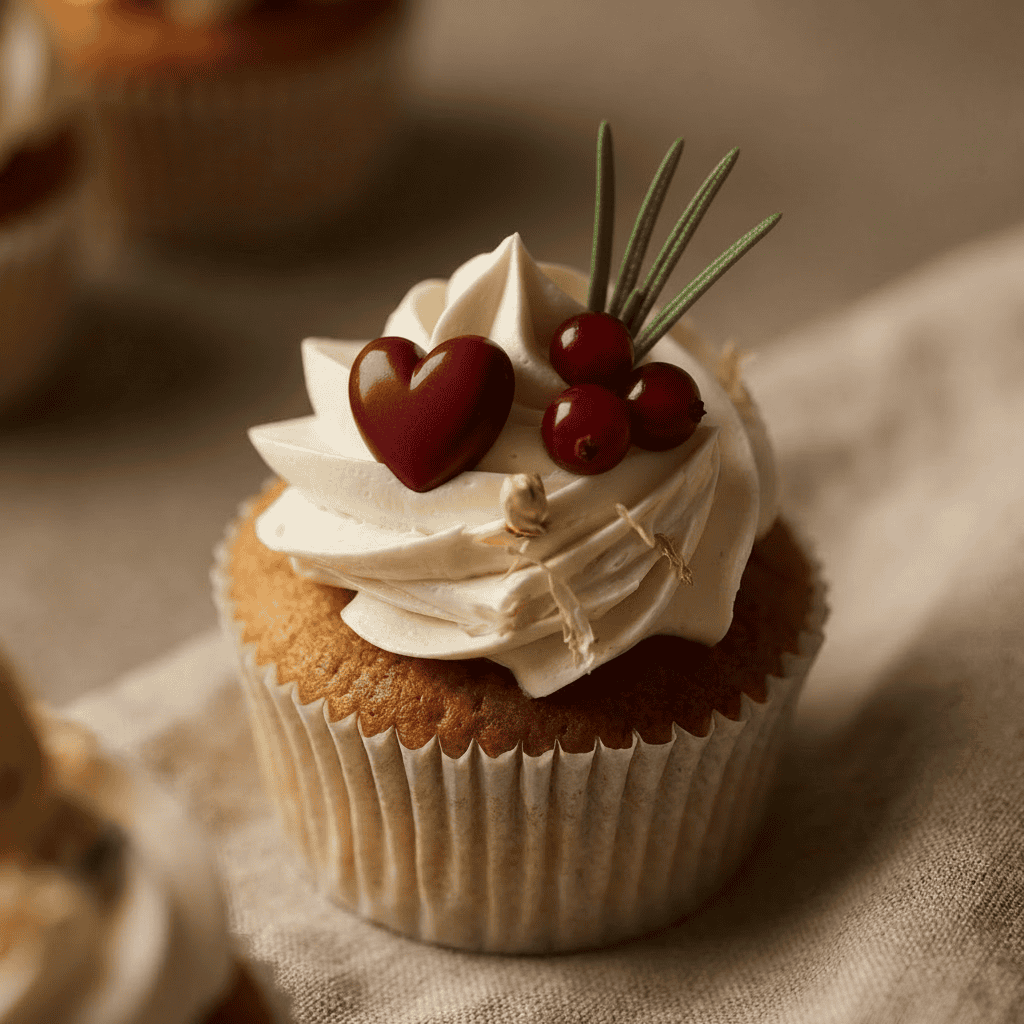 Moederdap cupcake met hart