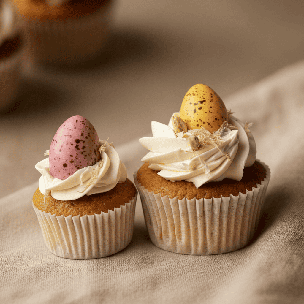 Pasen cupcake duo mini vs groot