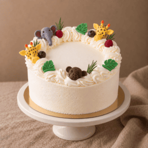 Vegan & glutenvrije Jungle dieren taart