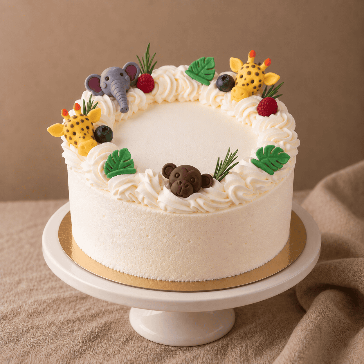 Vegan & glutenvrije Jungle dieren taart