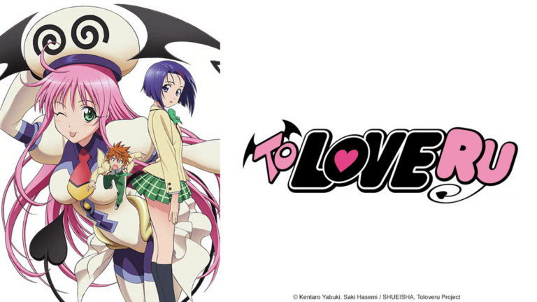 具有动漫风格的少女角色和“toLOVE RU”标志的图片.