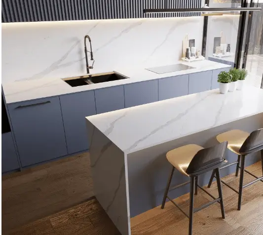 Arabescato 7 quartz countertop, kitchen countertop,
