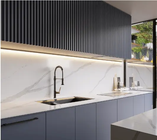Arabescato 7 quartz countertop, kitchen countertop,