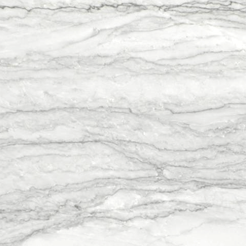Sample of White Pearl Quartzite slab, polished 3 cm finish, large format (≈128×79), featuring clean white base with subtle vein accents.