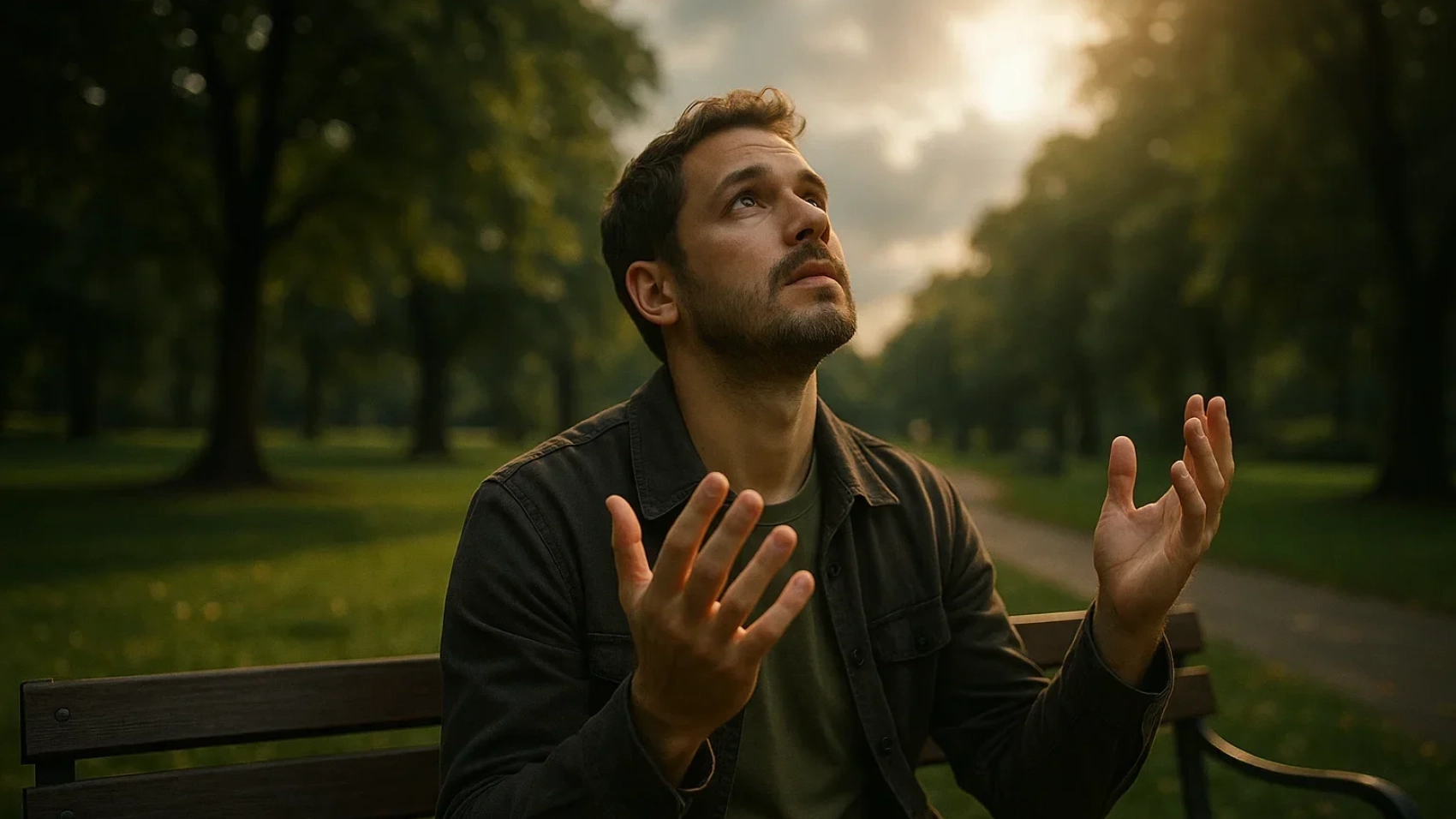 Man praying to God