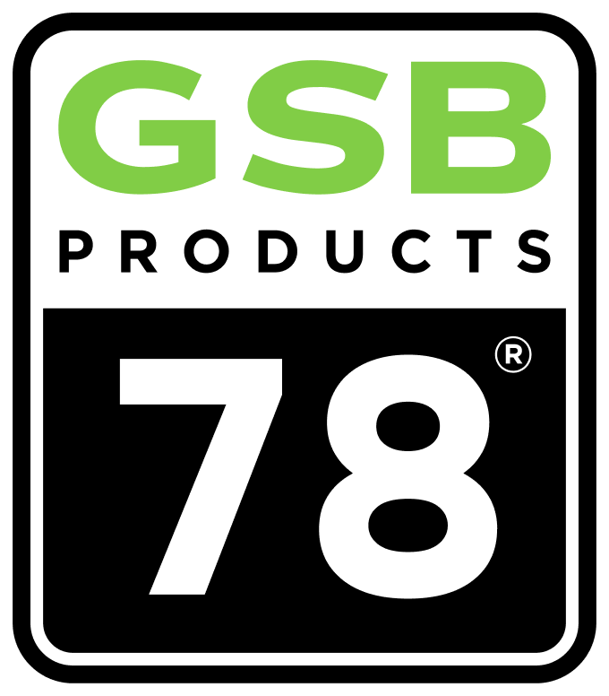 GSB Products 78 label for asphalt and paving materials.