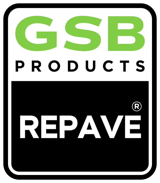 GSB Products Repave logo for asphalt repair and maintenance services.