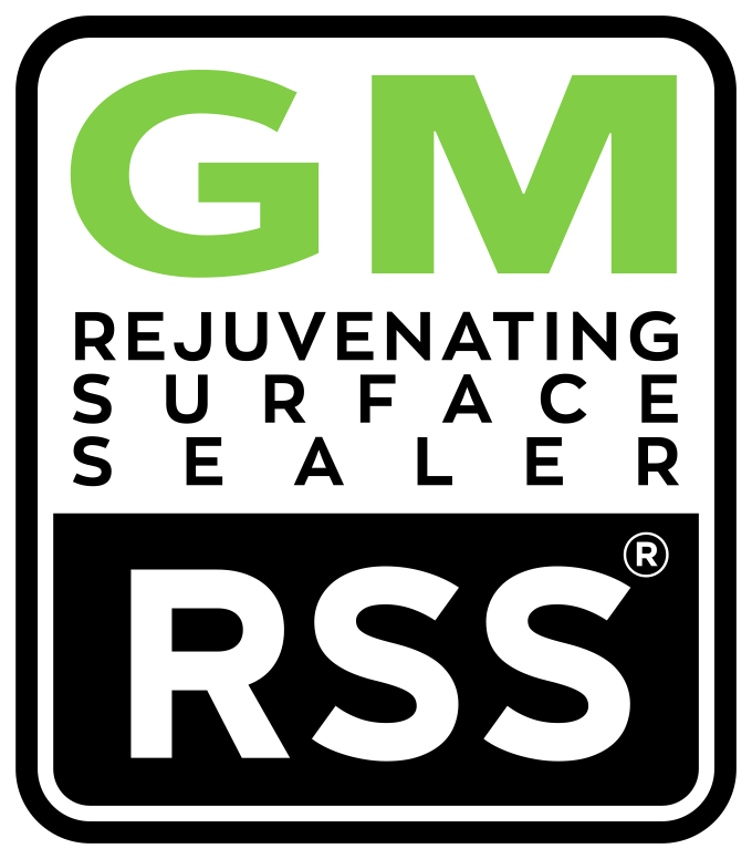 GM Rejuvenating Surface Sealer logo for asphalt surface protection.