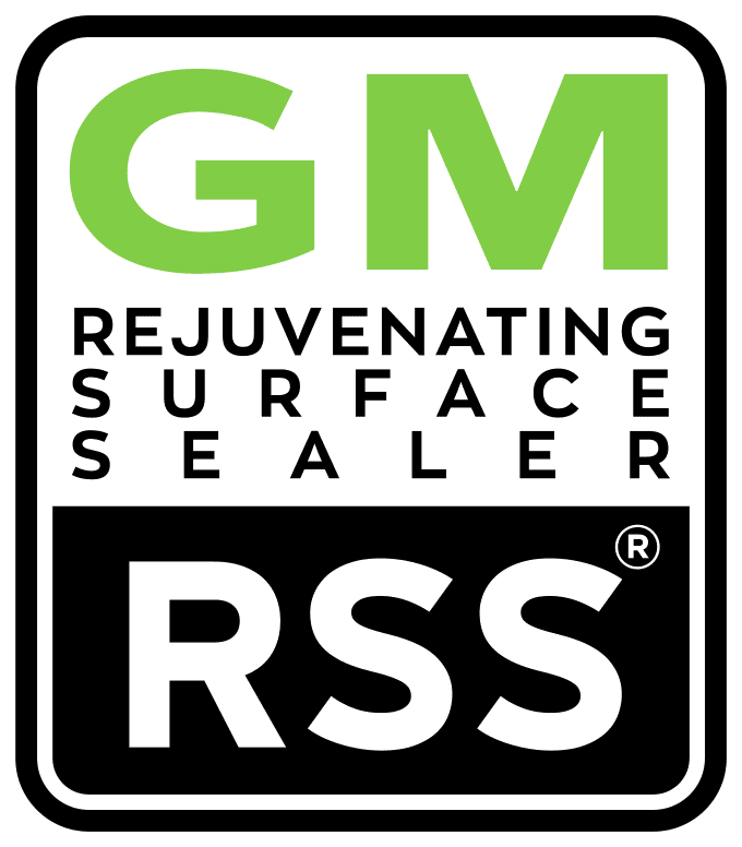 GM Rejuvenating Surface Sealer logo for asphalt surface protection.