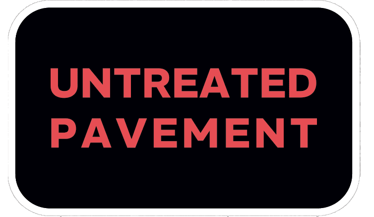 Untreated pavement sign for airfield repair and maintenance.