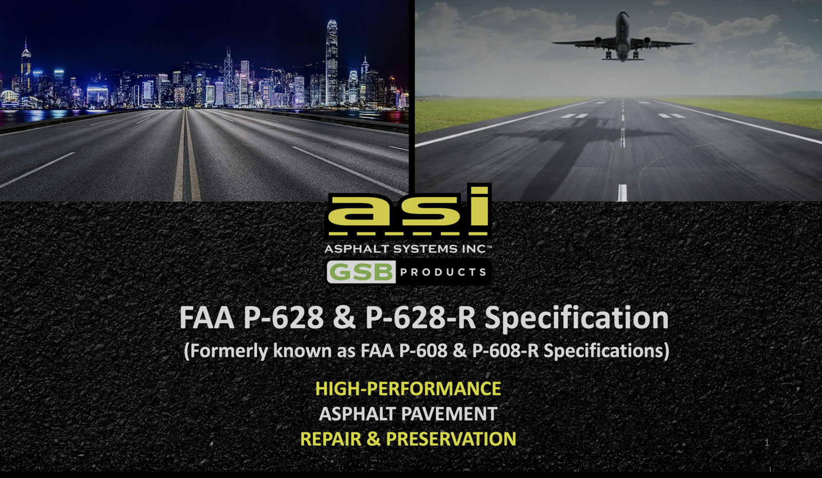 Asphalt Systems Inc FAA P-628 & P-628-R pavement repair specifications.