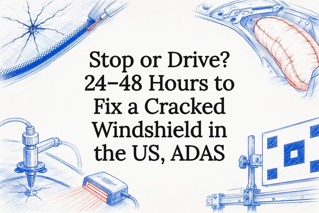 Featured image for “Stop or Drive? 24–48 Hours to Fix a Cracked Windshield in the US, ADAS”