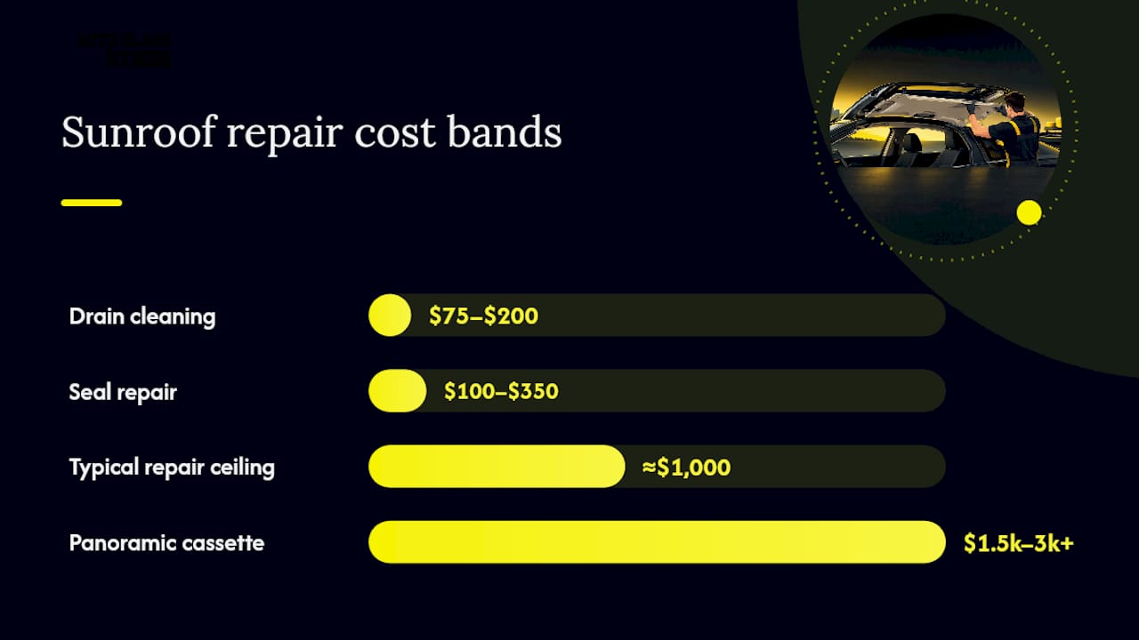Sunroof repair cost ranges compared