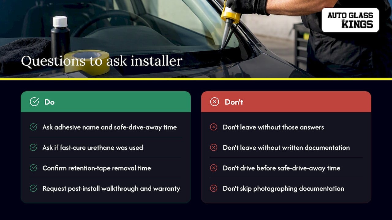 What to ask your installer about your specific windshield — overview diagram