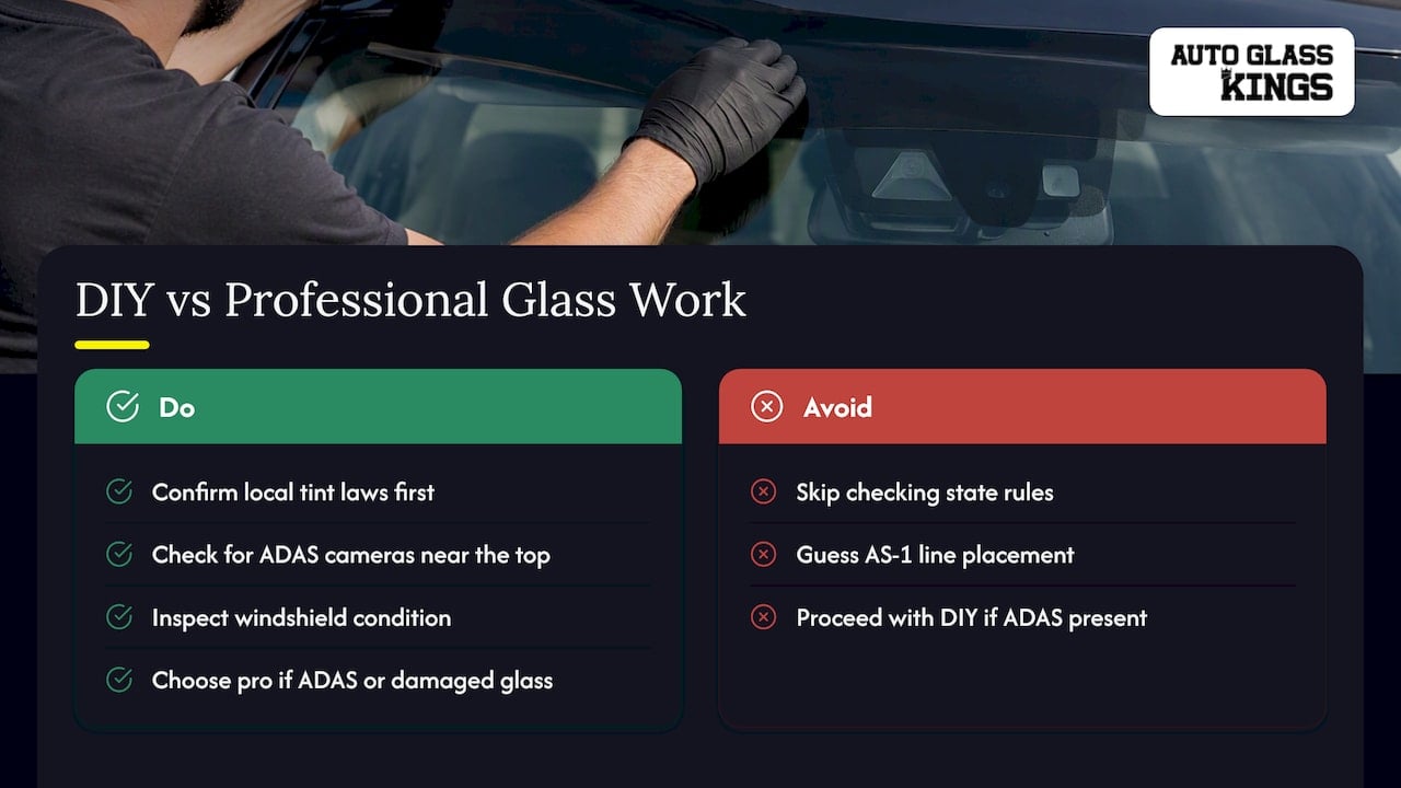 Our take on DIY versus professional glass work — overview diagram