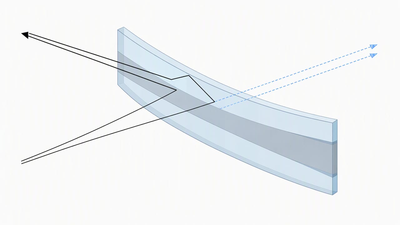 Wedge-shaped interlayer aligns HUD reflections