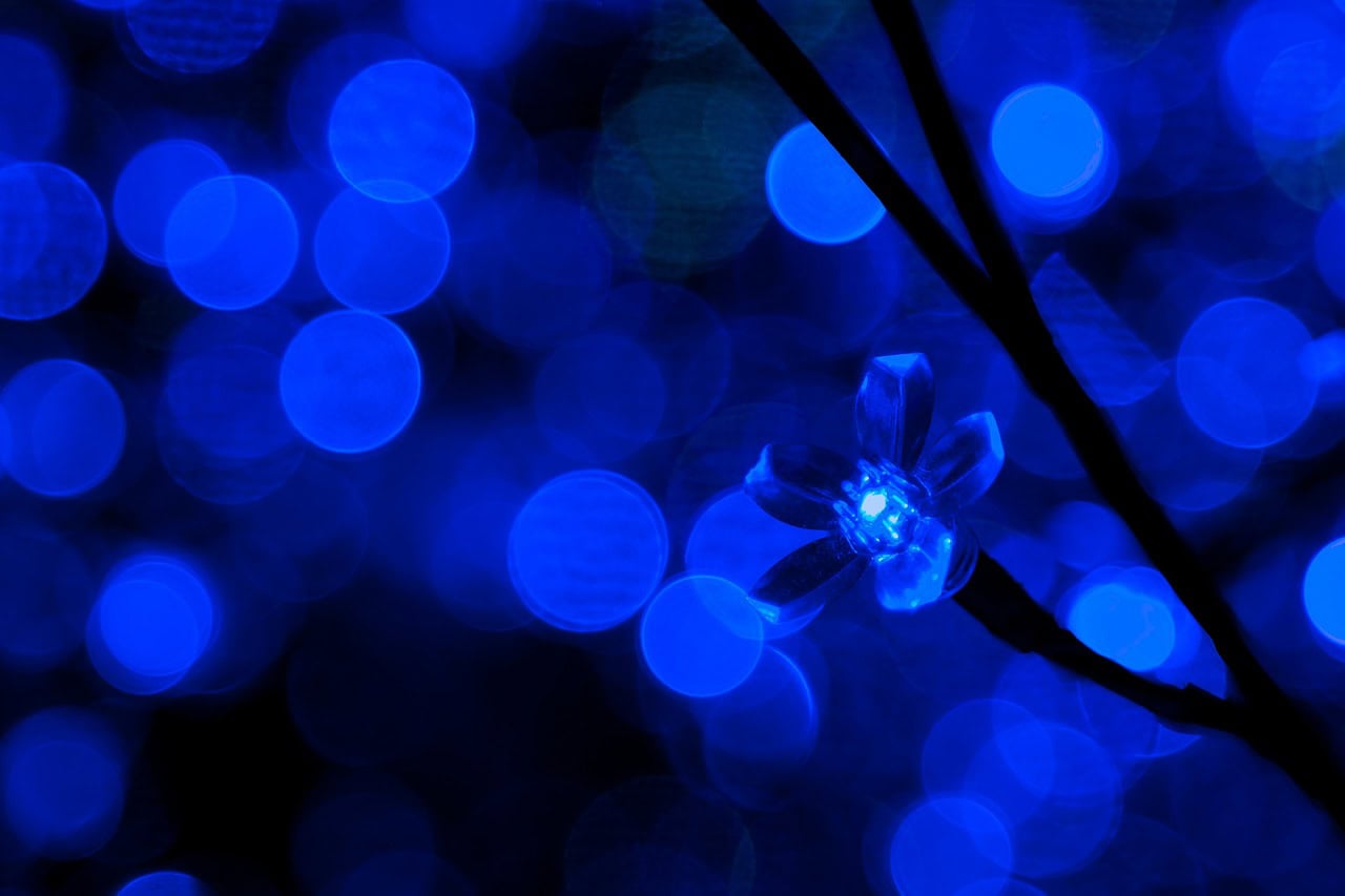 Blue LED lighting