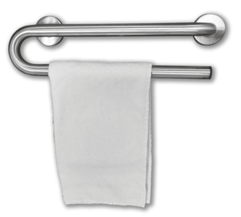 grab bar with towel holder