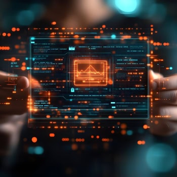 Digitale Sicherheitsdatenanalyse mit KI-gestützter Software.