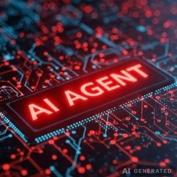 Künstliche Intelligenz Agent auf digitaler Chip-Platine.