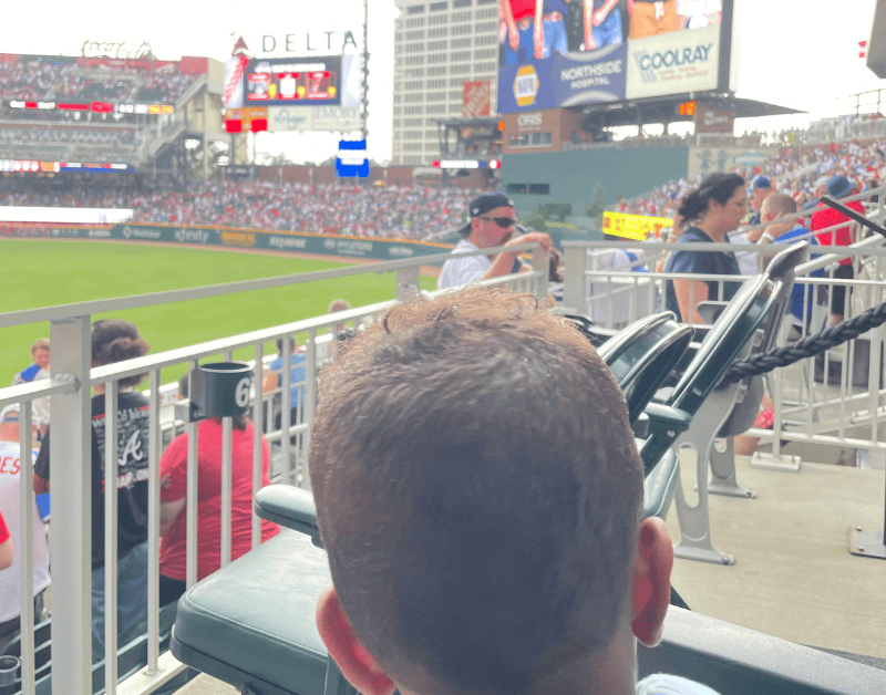 A Braves Game with our Toddler at Truist Park braves game with our toddler, toddler at truist park
