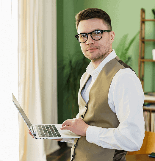 Man with laptop